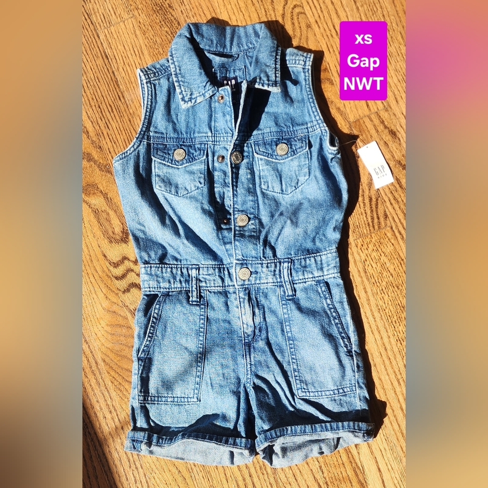 GAP Kids Blue Denim Jumpsuit